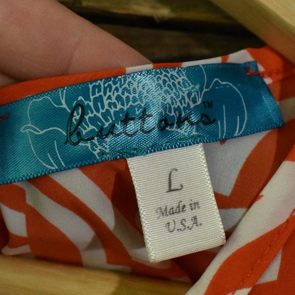 Buttons Geometric Print 3/4 Sleeve Dress Shirt - Picture 6 of 12